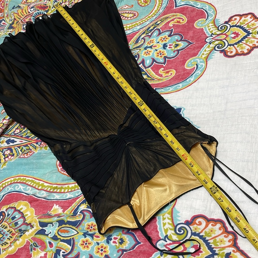 Sue Wong little black dress with gold metallic undertones - Picture 8 of 8